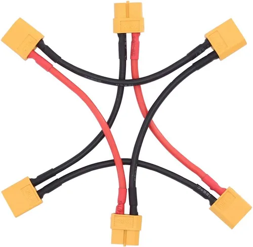Vista 2 de XT-60 / XT60 Series/Conector de batería serie con cable de 14 awg 3.9 in para Turnigy (paquete de 2)
