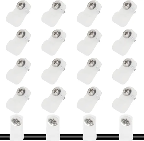 Vista 11 de 50 abrazaderas de clip tipo R de 1/2 pulgada, clips de montaje tipo P de nailon, abrazadera de alambre para gestión de cables, tornillos de acero