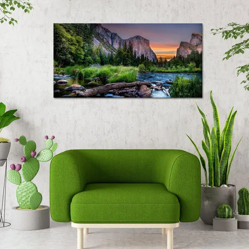 Vista 3 de LyerArtork Yosemite Valley National Park - Lienzo decorativo para pared, diseño de naturaleza americana, arte moderno, paisaje, decoración de pared