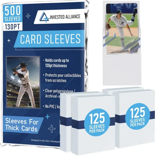 Vista 8 de Premium Penny Sleeves for Trading Cards Soft Trading Card Sleeves for Baseball Cards, Ultra Clear Plastic Pro Sports Card Sleeve, Football, MTG