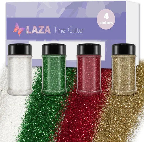 Vista 11 de Laza Polvo de Purpurina Ultra Fino, 4 Colores 320ml Purpurina para Manualidades Lentejuelas, Purpurina Extra Fina Violeta Amethyst PET para Resina
