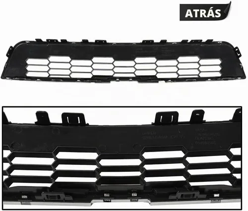 Vista 2 de CHEDA Parachoques delantero superior parrilla cromo y negro compatible con Chevy Sonic 2012 2013 2014 2015 2016