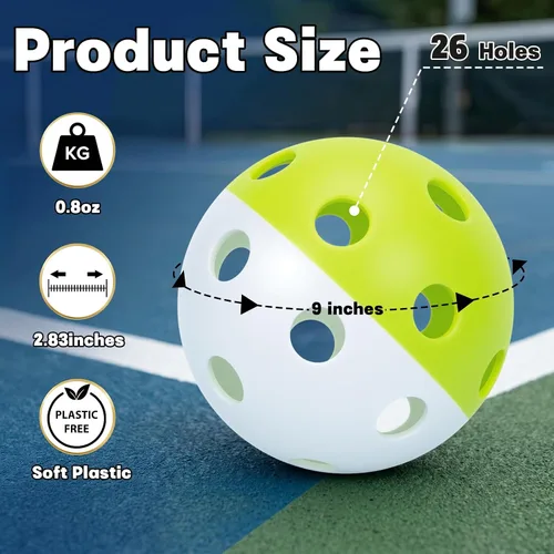 Vista 2 de Mototo 12/30/60 Pelotas de béisbol de práctica para golpear, pelotas de béisbol suaves de plástico de 2.8 pulgadas para práctica, pelota suave