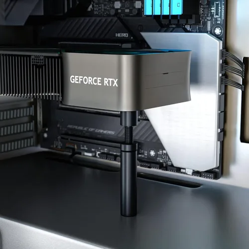 Vista 6 de Soporte de abrazadera para tarjeta gráfica GPU, soporte para tarjeta de video con hundimiento, soporte de GPU (L, 74-120mm)