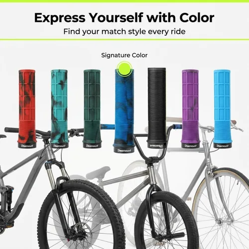 Vista 4 de Empuñaduras de bicicleta para manillar de bicicleta - Cómodos agarres de bloqueo para bicicleta de montaña, BMX, disponibles en múltiples opciones
