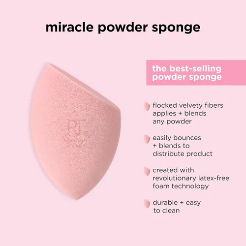 Vista 9 de Real Techniques Esponjas de maquillaje surtidas, tez milagrosa, polvo milagroso, esponja de belleza Miracle Airblend para mezclar maquillaje