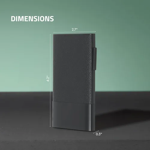 Vista 17 de Fidelo Cartera minimalista para hombre – Soporte delgado para tarjetas de crédito con clip para dinero, bolsillo frontal con bloqueo RFID, Cuero sin