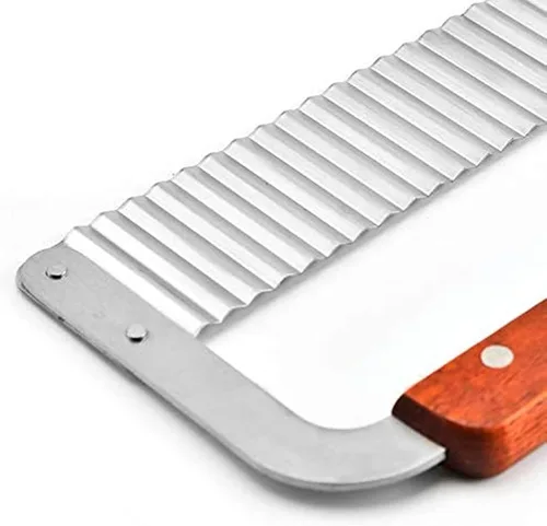 Vista 6 de Paquete de 2 herramientas onduladas de acero inoxidable para hacer jabón, mango de madera dura Pro. Suministro
