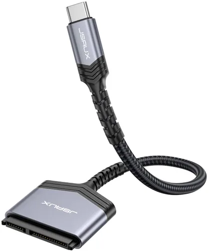 Vista 11 de JSAUX Cable adaptador SATA a USB para cable de nailon SSD/HDD de 2,5 pulgadas, color rojo