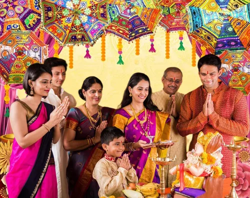 Vista 7 de Telón de fondo indio Diwali Pooja para fotografía, 10 x 8 pies, vinilo indio, tradicional, Puja Ganpati Mehndi Diwali, Festival de fotos, decoración