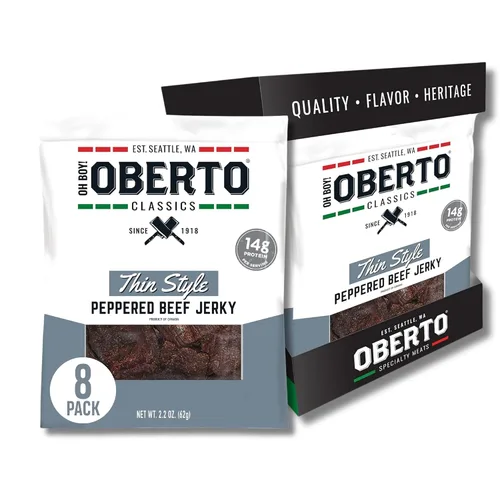 Vista 13 de ¡Oh chico! Oberto Classics Thin Style Original Beef Jerky, 1.2 onzas (Pack de 8)