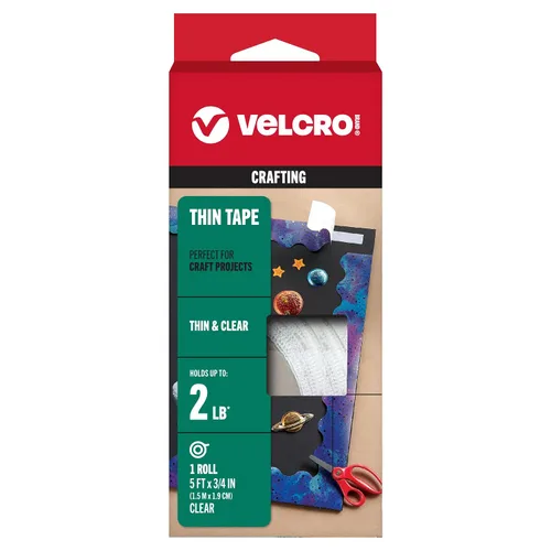 Vista 8 de VELCRO Brand - Cierres transparentes finos Uso general/perfil bajo Perfecto para el hogar u oficina Círculos de 3/8 pulgadas, 56