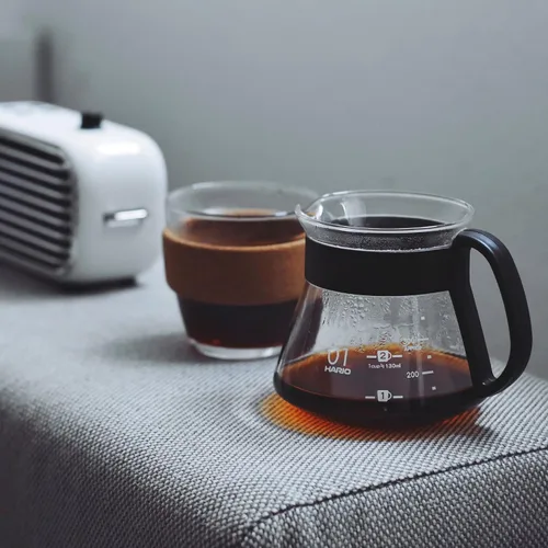 Vista 4 de Hario V60 Glass Range - Servidor de café, 12.2 fl oz, color negro