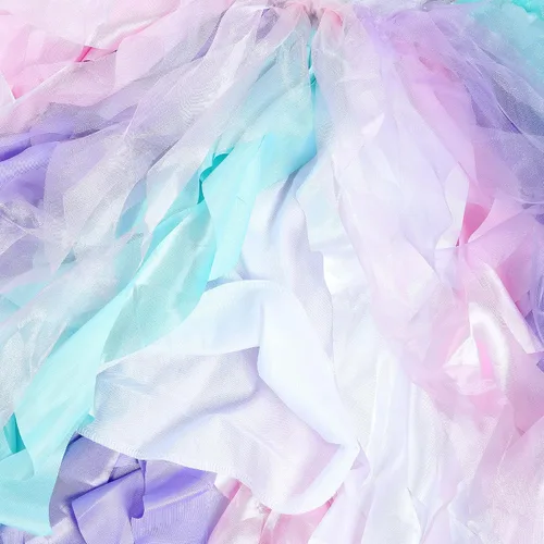 Vista 4 de PARTISKY Vestido de unicornio de Halloween para niñas, 3-10 años, disfraz de unicornio con lentejuelas, vestido tutú de princesa para fiesta