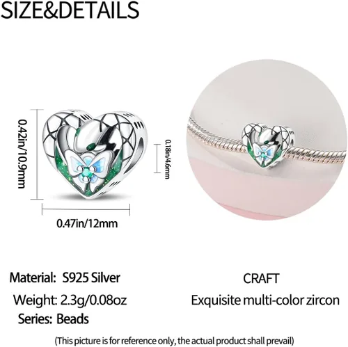 Vista 73 de LNQOBU Happy Life - Colgante para pulseras de abalorios, plata de ley 925 para mujer (con un espaciador de cuentas)