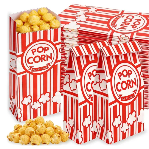 Vista 8 de Homrelaxy 600 bolsas de palomitas de maíz, bolsas de palomitas de maíz de 1 onza para porciones individuales, fundas de papel a granel para máquina