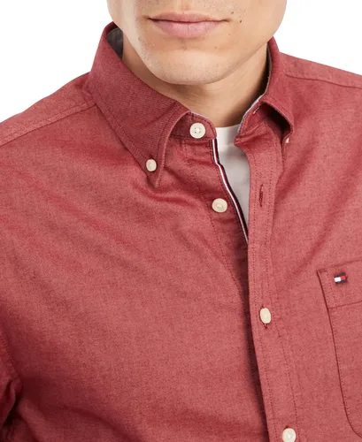 Vista 3 de Tommy Hilfiger - Camisa Oxford elástica de manga larga con botones para hombre, ajuste regular