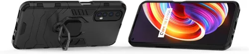 Vista 2 de LuluMain Compatible con Realme7, soporte de anillo de metal a prueba de golpes (funciona con soporte magnético para automóvil), cubierta resistente