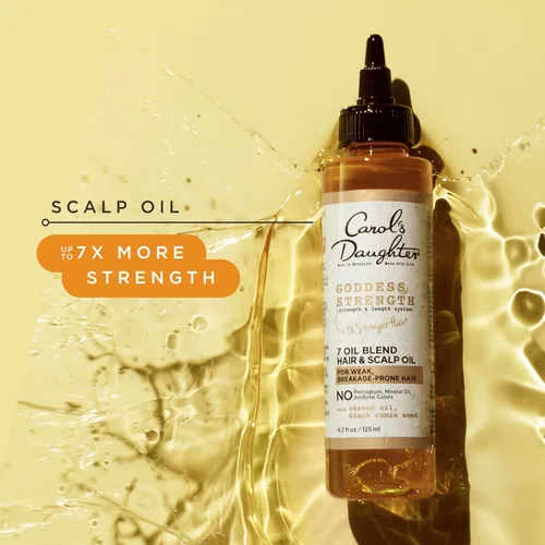Vista 4 de Carol's Daughter Goddess Strength 7 Oil Blend - Mezcla de aceite para cuero cabelludo y cabello para ondas, espirales y rizos, tratamiento capilar