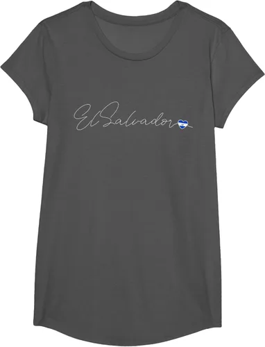 Vista 38 de Camiseta Simple Love El Salvadoreño con diseño de corazón en El Salvador