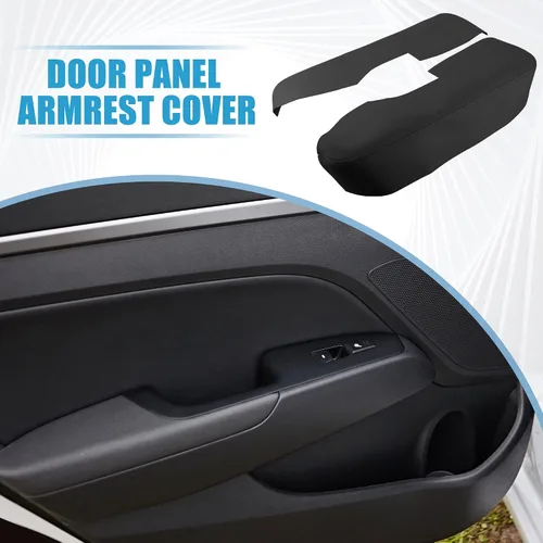 Vista 2 de Cubierta del reposabrazos del panel de la puerta delantera del coche para Acura TL 2009 2010-2014 negro 1 par