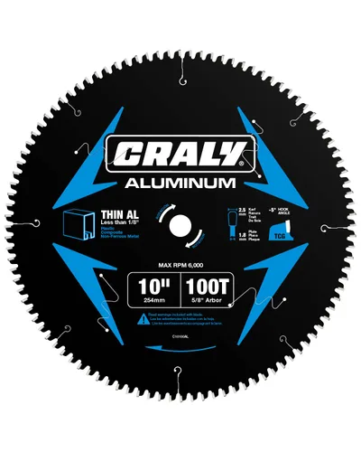 Vista 12 de CRALY Hoja de sierra circular de 4-1/2 pulgadas con 42 dientes para cortar aluminio y metal no ferroso, eje de 3/8 mm, con punta de carburo, corte