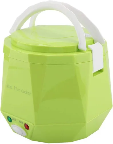 Vista 8 de Mini ollas arroceras 24V 1.3 L olla de arroz eléctrica Vaporizador de alimentos para camión Cocina de coches para sopa Gachas de arroz Fideos