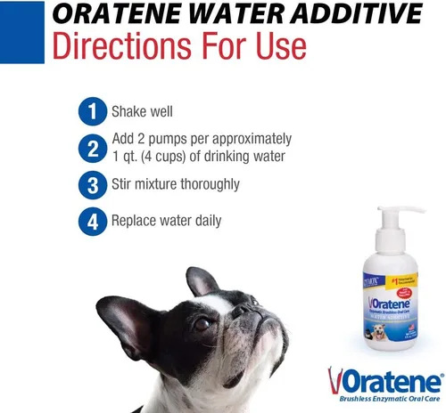 Vista 5 de PET King Brands Zymox Oratene - Aditivo de agua enzimático sin escobillas, 4 onzas