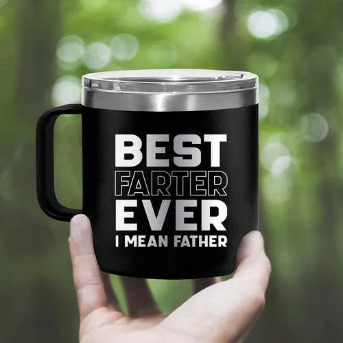 Vista 5 de Mejor Padre que Flatea, Quiero Decir Padre, Taza del Día del Padre - Mejor Taza de Papá del Mundo - Taza de Chistes de Papá Taza de Papá Papá Tazas