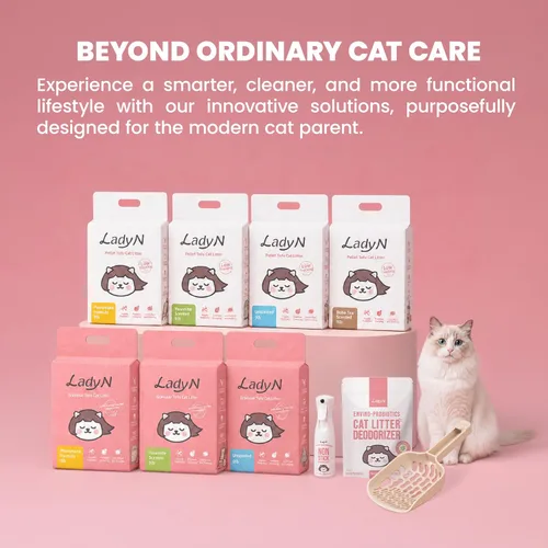 Vista 9 de Lady N Pellet Tofu - Arena para gatos con aroma a té Boba, fuerte aglomeración, ultra absorbente, sin polvo, bajo seguimiento, soluble en agua