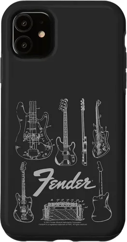 Vista 8 de Fender Carcasa de Guitars Line Art para iPhone 17