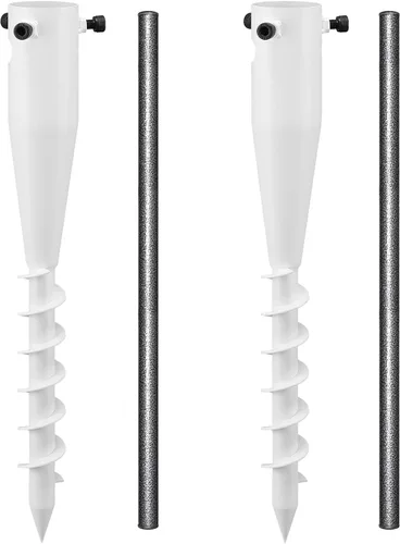Vista 10 de Soportes para Sombrillas de Exterior, Anclaje de Arena para Sombrilla de Playa de Servicio Pesado, Base de Sombrilla de Metal para Exteriores