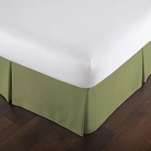 Vista 21 de Southshore Fine Linens VILANO Springs faldón para cama plisada, 15 pulgadas, Microfibra, Blanco brillante, gemelo
