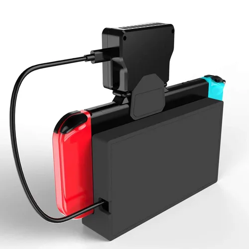 Vista 3 de Switch Cooling Fan, EEEKit Cooling Fan for Nintendo Switch, Dock Set Temperature Display Cooler for NS Original Docking Station, Adjustable Fan