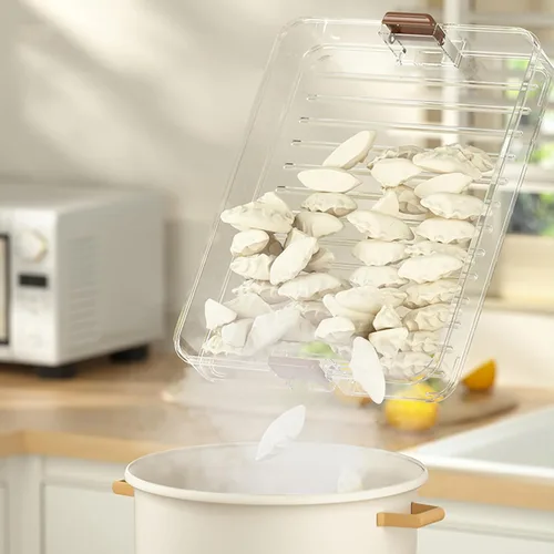 Vista 4 de Caja de almacenamiento de bolas de masa hervida de gran capacidad, de plástico transparente, hermético, recipiente de alimentos, suministros