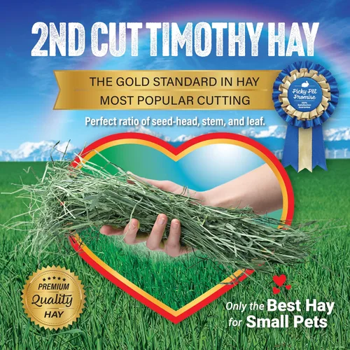 Vista 5 de Small Pet Select 2º Corte Perfect Blend Timothy Hay, alimento para cobaya, conejo, hámster, conejito, chinchilla u otros animales pequeños, heno