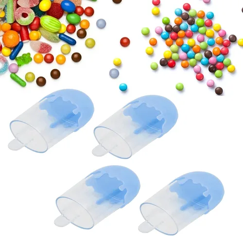 Vista 2 de Fdit Cajas de regalo de dulces, 12 cajas de dulces en forma de helado, caja de regalo reutilizable de plástico transparente para bodas, despedidas