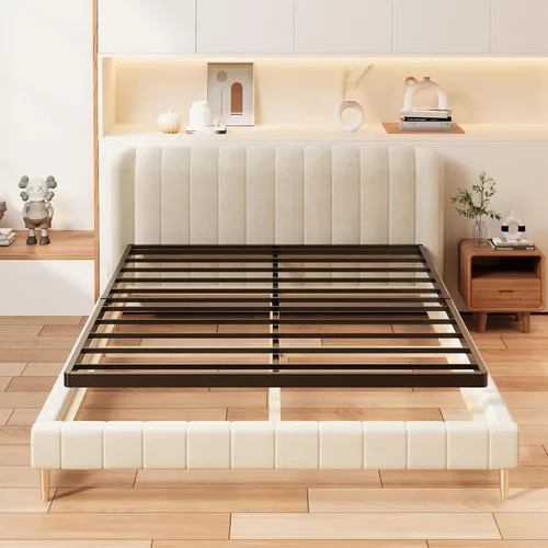 Vista 10 de Yicensen - Base de cama de perfil bajo con somier metálico de 1,6 pulgadas, resistente para cama individual, base de colchón robusta, fácil montaje