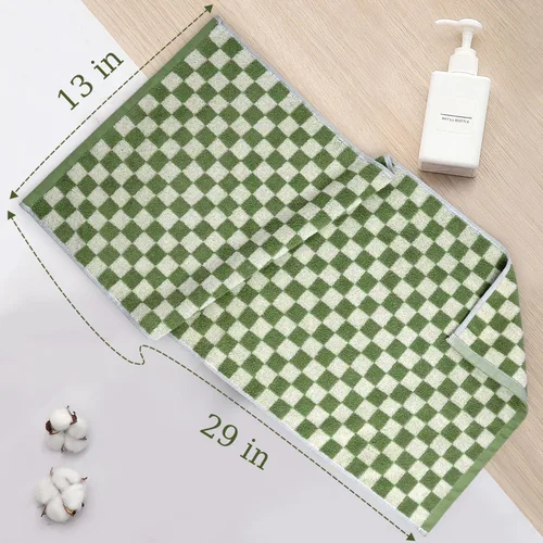 Vista 7 de Jacquotha Paquete de 4 toallas de mano para baño, algodón suave y absorbente para cara, spa, baño, gimnasio, cocina, juego de toallas de mano 4