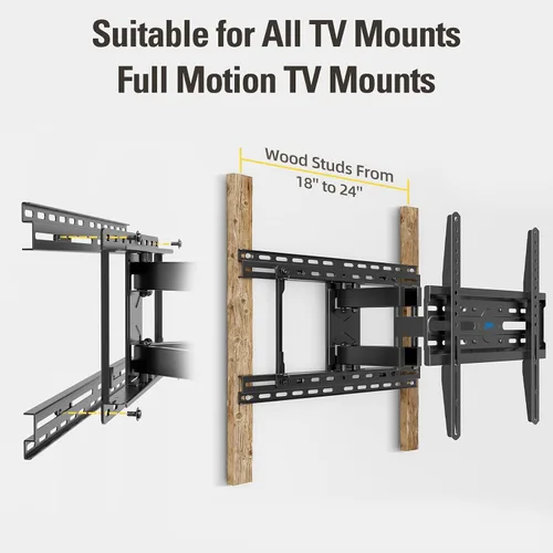 Vista 5 de MD Mounting Dream MD5232 - Soporte universal de extensión de pared para placa de pared de TV, montaje de perno de madera de 16 a 24 pulgadas