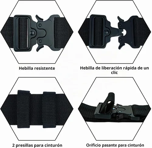 Vista 3 de KUNN Cinturón de herramientas de trabajo de 2 pulgadas para hombres con hebilla de liberación rápida, cinturón de electricista ajustable resistente