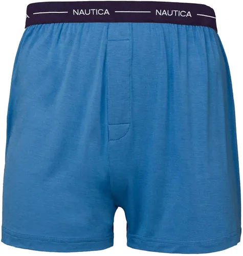 Vista 2 de Nautica Boxer Modal de algodón para hombre con bragueta funcional, sin etiquetas, paquete de 3
