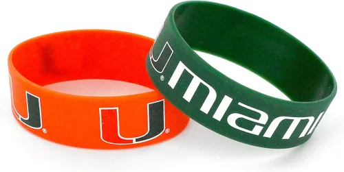 Vista 27 de aminco NCAA - Juego de pulseras de goma de silicona para niños, paquete de 2 2-Color del