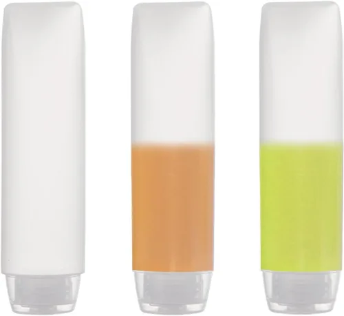 Vista 5 de OTO Paquete de 6 botellas de plástico de tamaño de viaje para líquidos, 1.0 fl oz/1 onza líquida, aprobados por la TSA para maquillaje, artículos