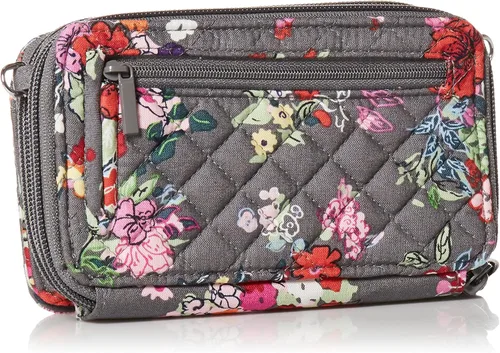 Vista 2 de Vera Bradley - Bolsa cruzada de algodón todo en uno con protección de interferencia de radiofrecuencia