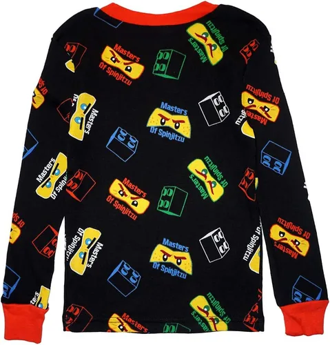 Vista 5 de LEGO Ninjago - Conjunto de pijama de 4 piezas, manga larga, pantalón largo, brilla en la oscuridad