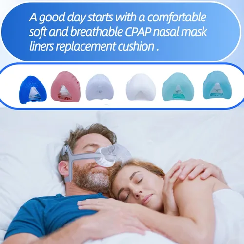 Vista 7 de Paquete de 4 protectores nasales CPAP compatibles con cojines de máscara nasal N20 de tamaño pequeño. Disfruta de una comodidad sedosa, reduciendo