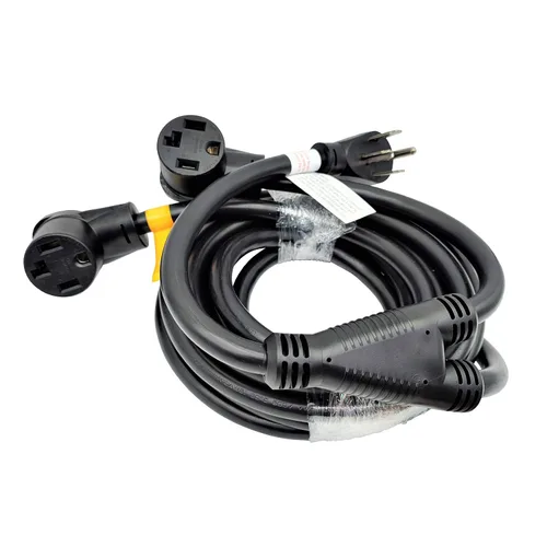Vista 4 de Parkworld NEMA 14-30 Splitter, 240V Splitter Dryer 14-30P macho enchufe a (2) receptáculo hembra 14-30R, secadora de 4 clavijas 30 amperios 14-30