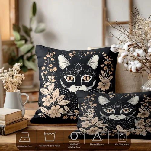 Vista 273 de Batmerry Autumn Pumpkin Templeton Throw Pillow Covers, Green Leaves Paths Forests Decorative Pillow Covers Digital Printing Blended for Couch Sofa