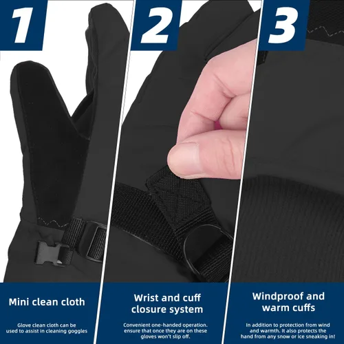 Vista 31 de AMYIPO - Guantes de invierno para niños y niñas, ideales para esquí, nieve, snowboard
